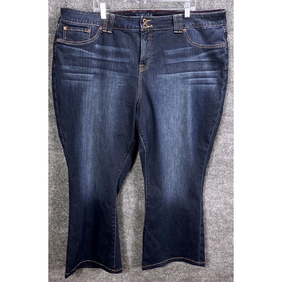Lucky Brand Emma Bootcut‎ Jeans Womens 24WP Petite Dark Wash Denim (45x27) - Picture 1 of 10